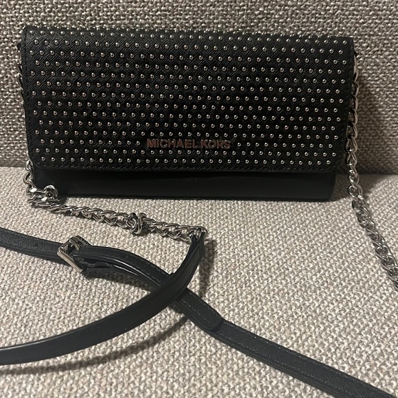 Michael Kors Handbags - Michael Kors black stud wallet crossbody WOC